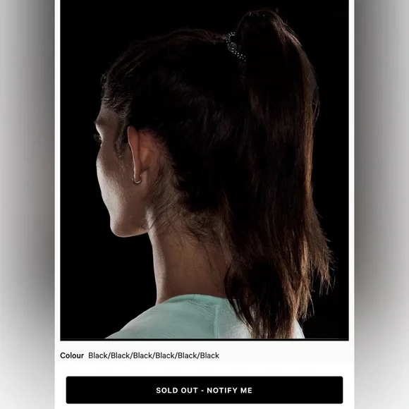 NWT Lululemon 6 Pack Glow On Hair Ties BLK/SLV - Picture 4 of 6